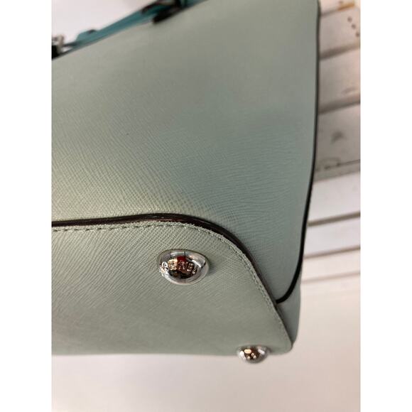 MICHAEL KORS LARGE SAFFIANO BLUE, LIGHT BLUE SHOULDER BAG - Picture 9 of 16